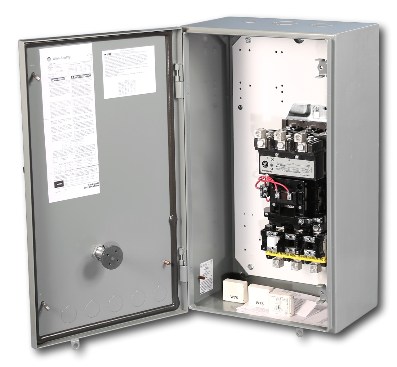 【ビンテージ希少】Allen-Bradley 500K-OHM typeJ Allen-Bradley 509-DOD NEMA Size 3 Enclosed Starter & 509-DJD NEMA