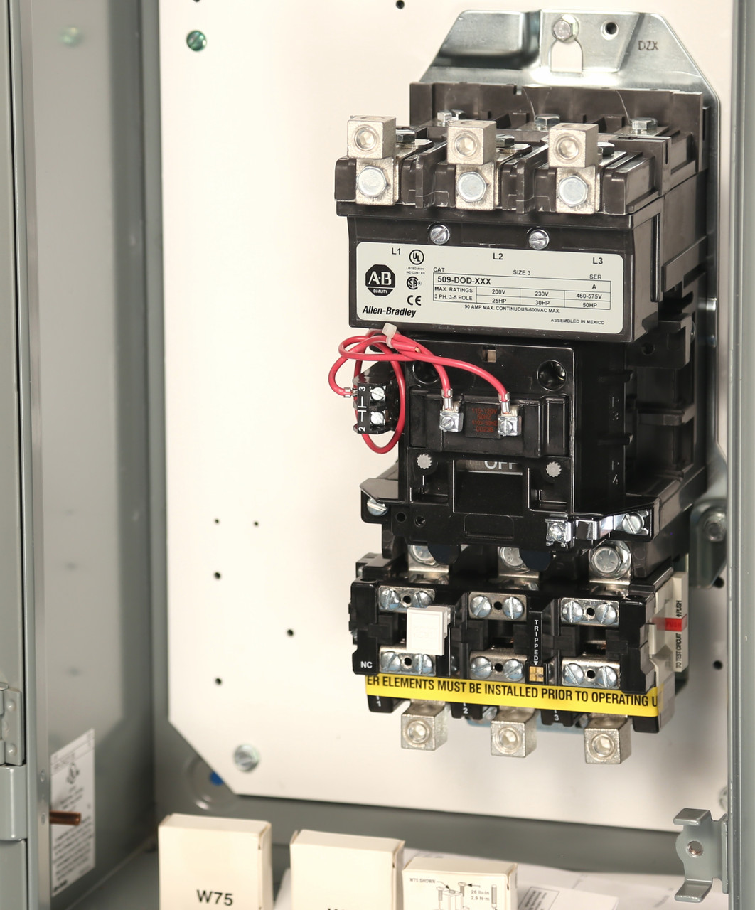 Allen-Bradley 509-DOD NEMA Size 3 Enclosed Starter & 509-DJD NEMA