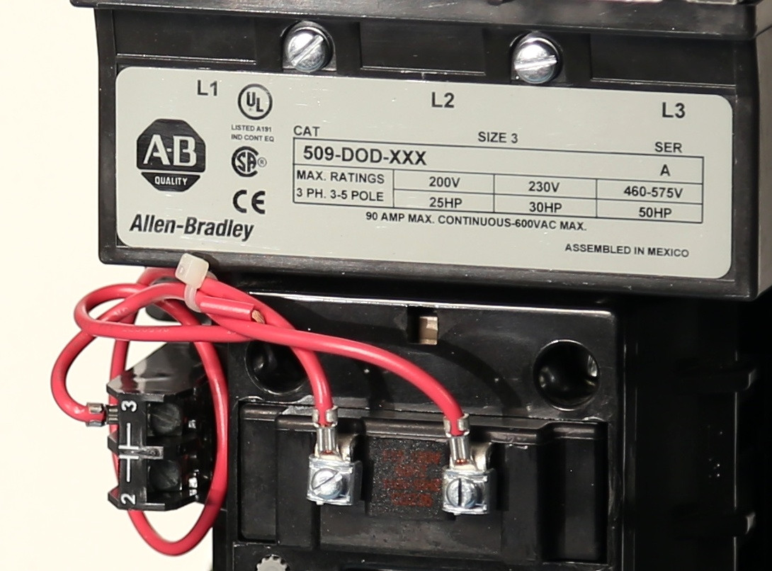 Allen-Bradley 509-DOD NEMA Size 3 Enclosed Starter & 509-DJD NEMA