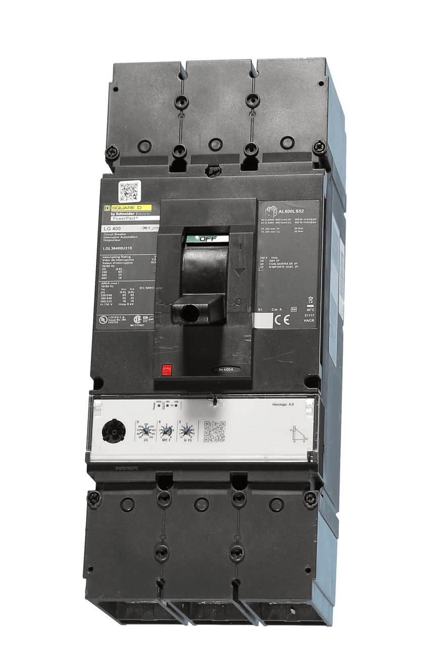 LGL36400U31X Power Pact Micrologic Square D Circuit Breaker