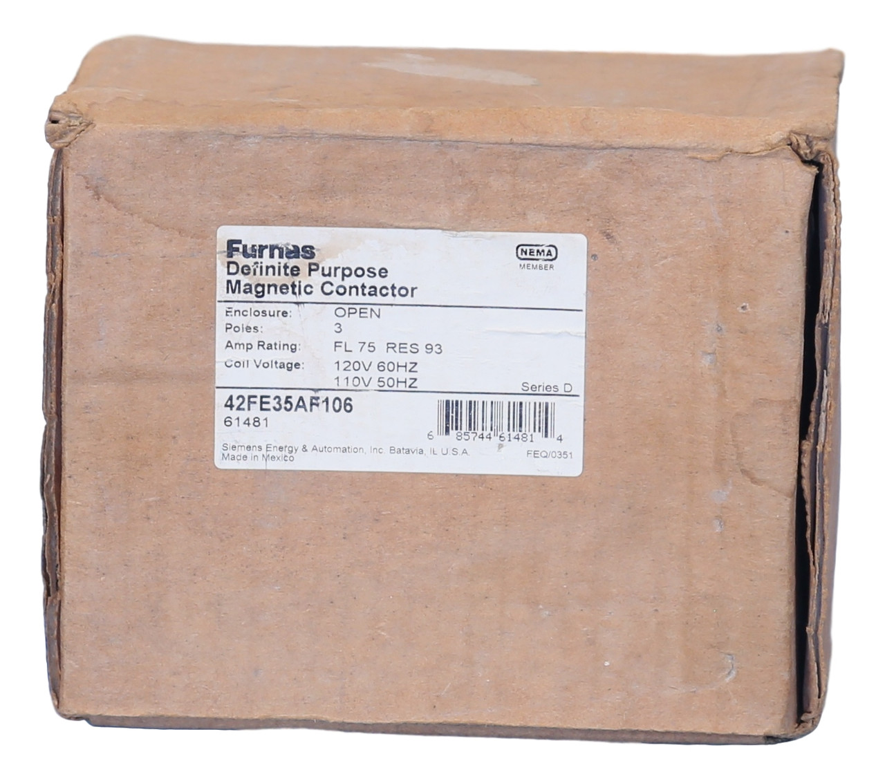 42FE35AF106 Furnas Definite Purpose Contactor - Breaker Outlet