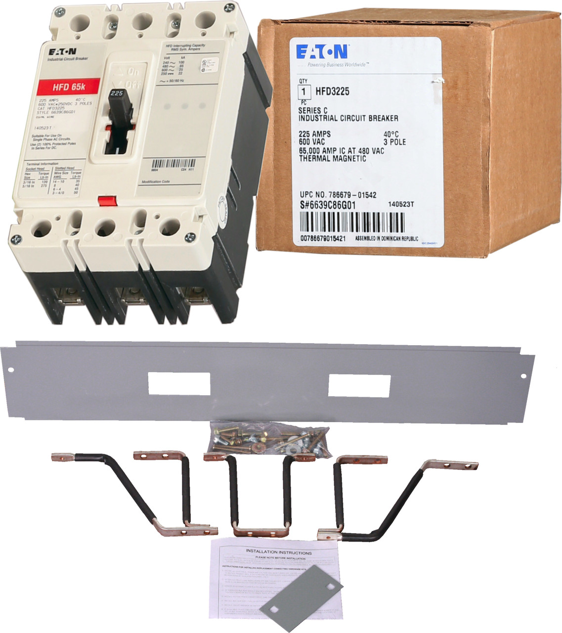 Complete with Mounting Hardware
1. Breaker
2. Panelboard Hardware Kit