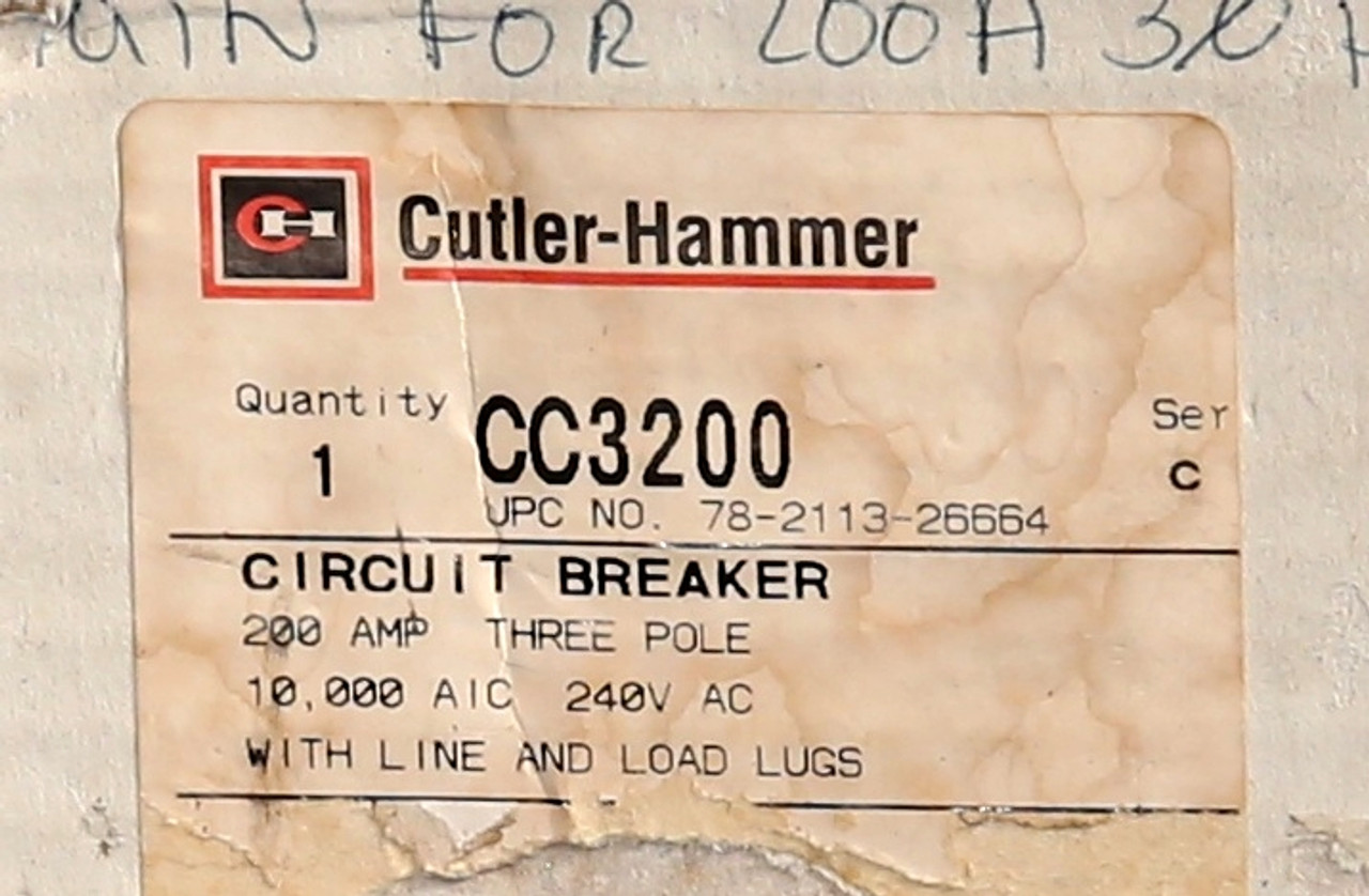 CC3200 Cutler-Hammer 200 Amp Circuit Breaker