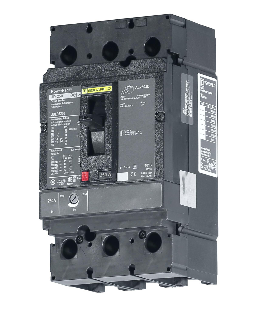 Square D Panelboard - JDL36250 PowerPact Breaker (250A) New