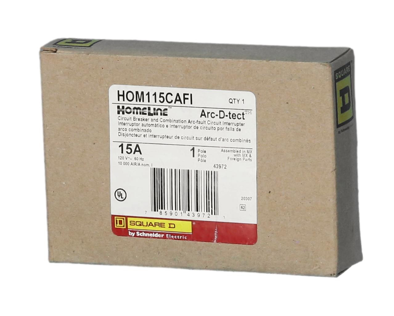 HOM115CAFI
New Combination Arc-Fault Circuit Interrupter
