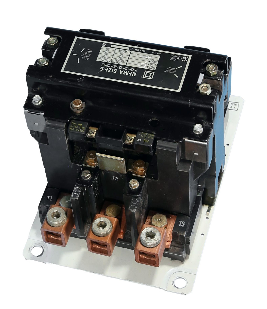 8502SGO2
Size-5 Open Contactor
110-120V Coil