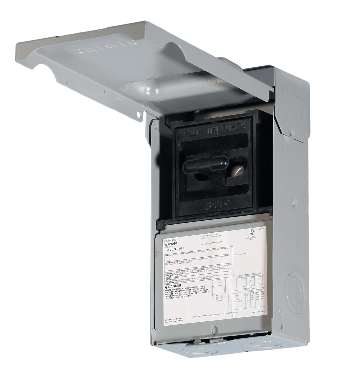 Brand New WF2060 A/C Fusible Disconnect Pull-out Enclosure Unit