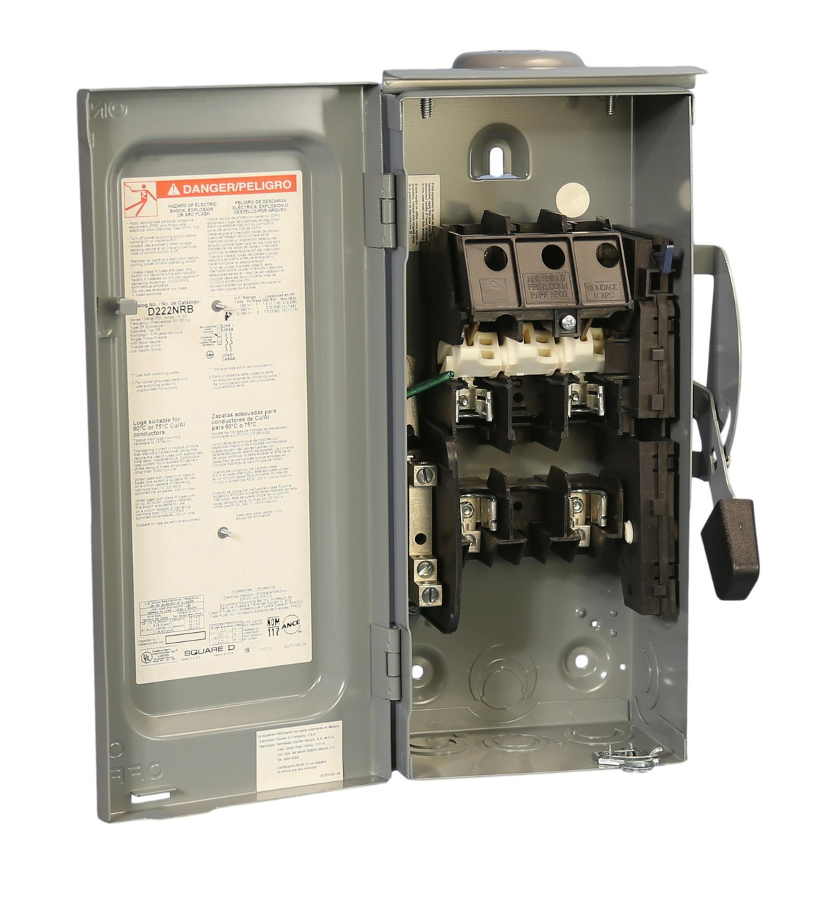 D222NRB 2 Pole 60A Fusible Outdoor Safety Switch 240V - Breaker Outlet