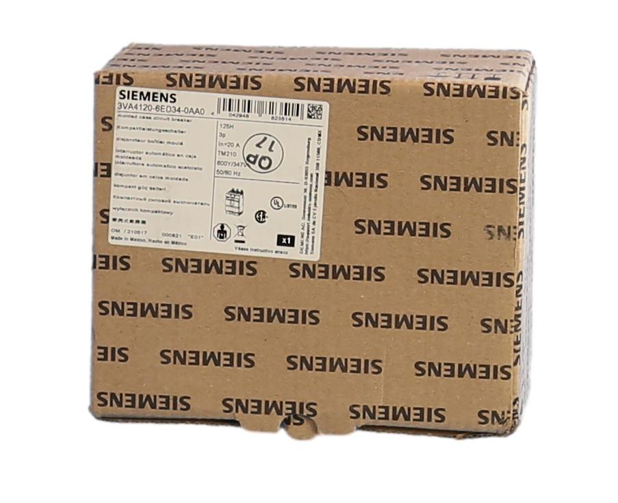 Siemens 20A 3 Pole 3VA4120-6ED34-0AA0 World Class Circuit Breaker