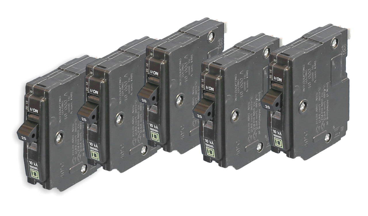 Five QO120 Breakers in Lot
