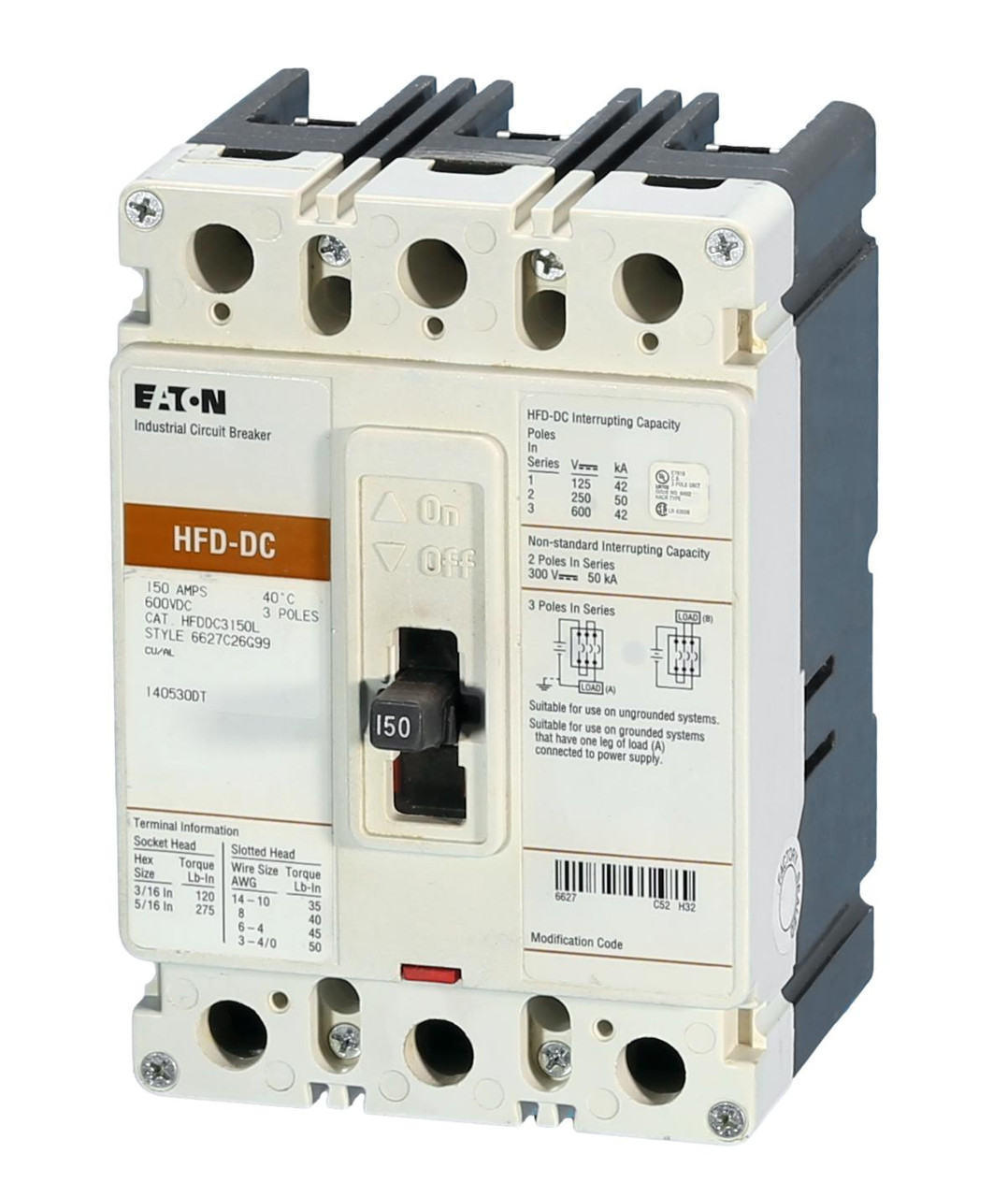 HFDDC3150L
DC Rated Applications