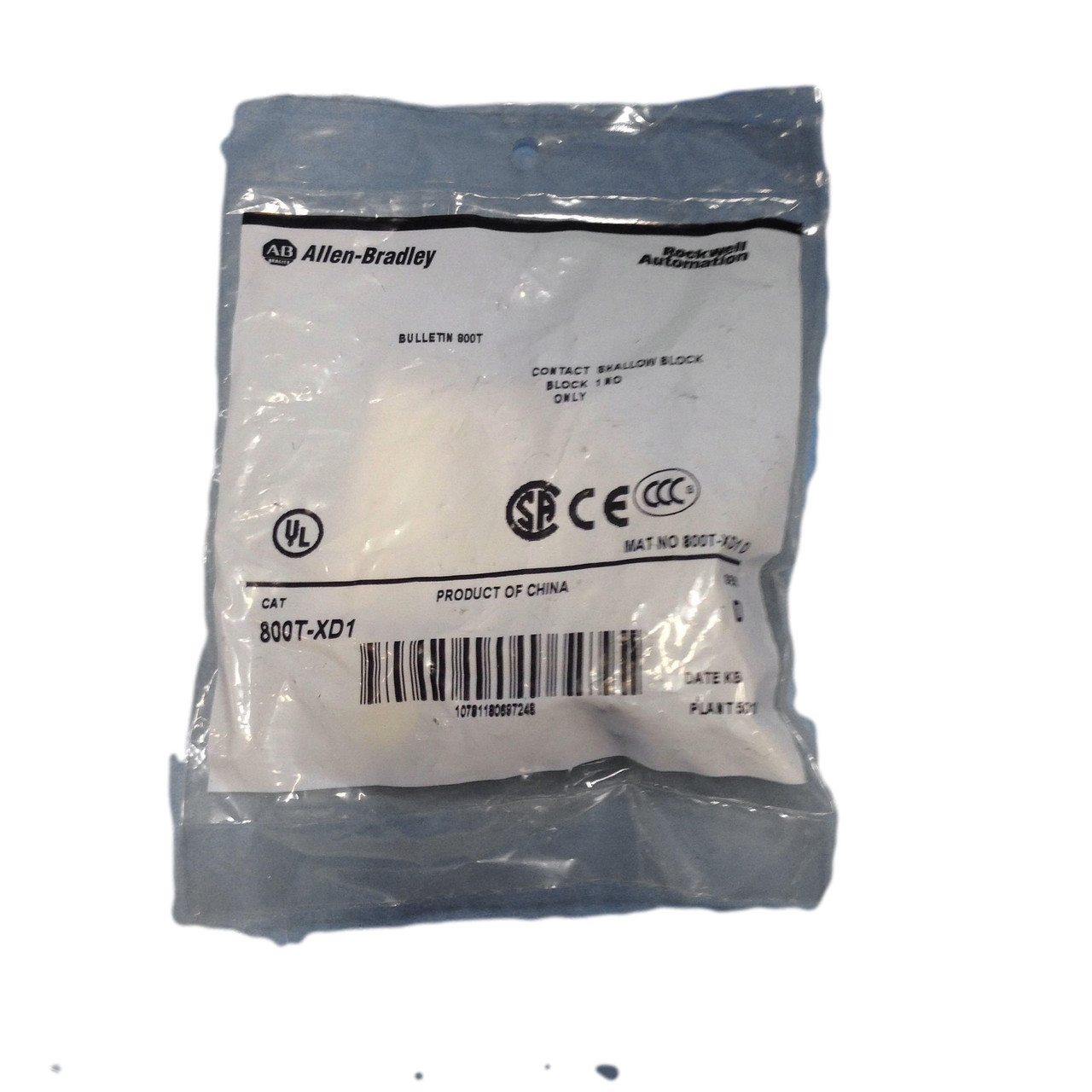 800T-XD1 A-B Contact Block, Shallow Block