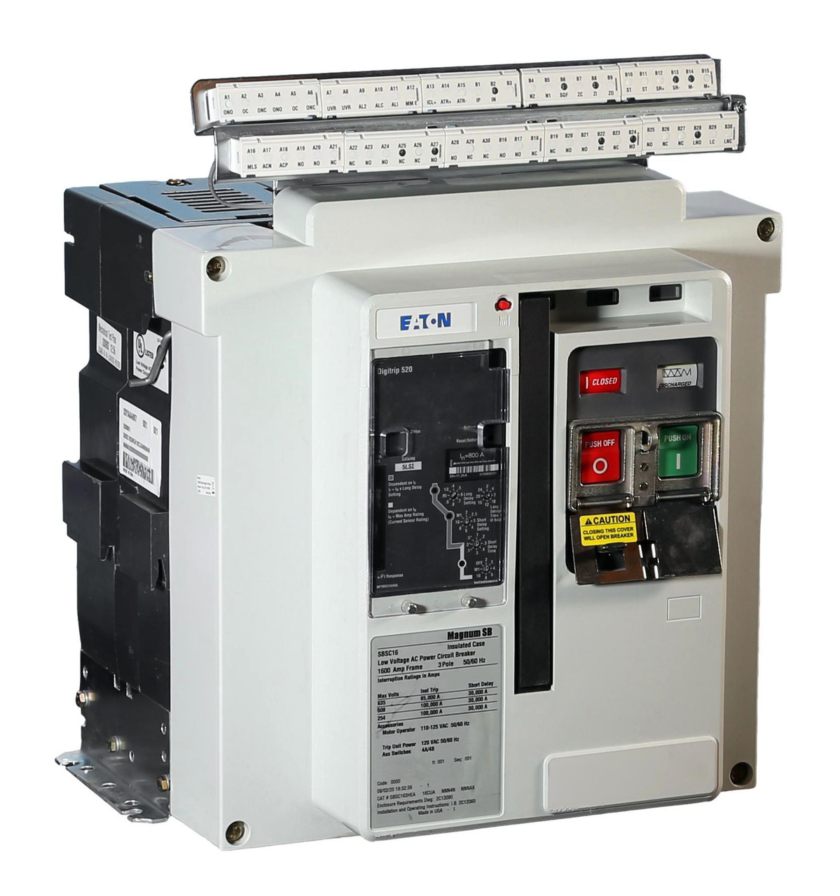 SBSC163HEA Magnum 1600A SBSC16 Circuit Breaker with Digitrip 520