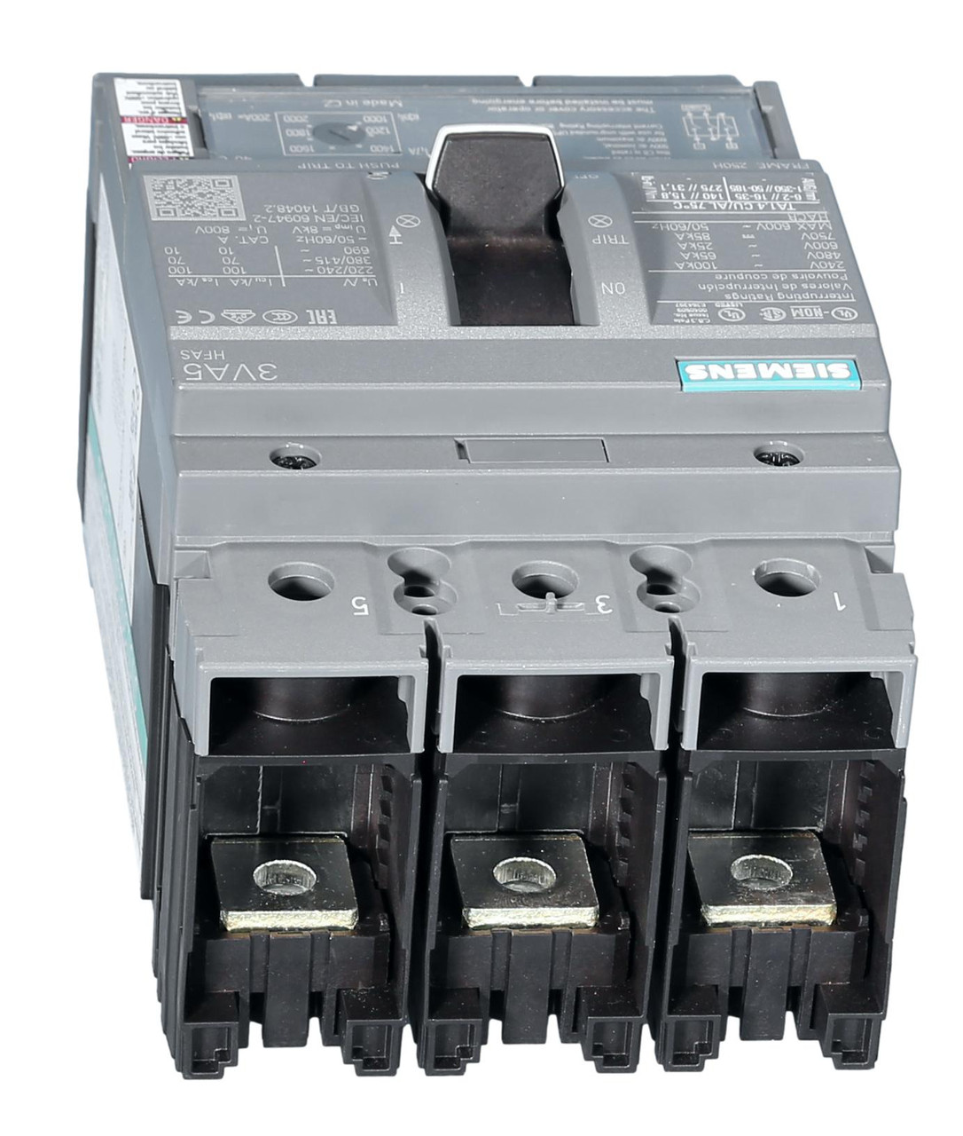 Disjoncteur Siemens 3VA5340-6EC31 600V 300A 3 Pôles - Occasion Fissuré Mais Bon état - Marque ITE