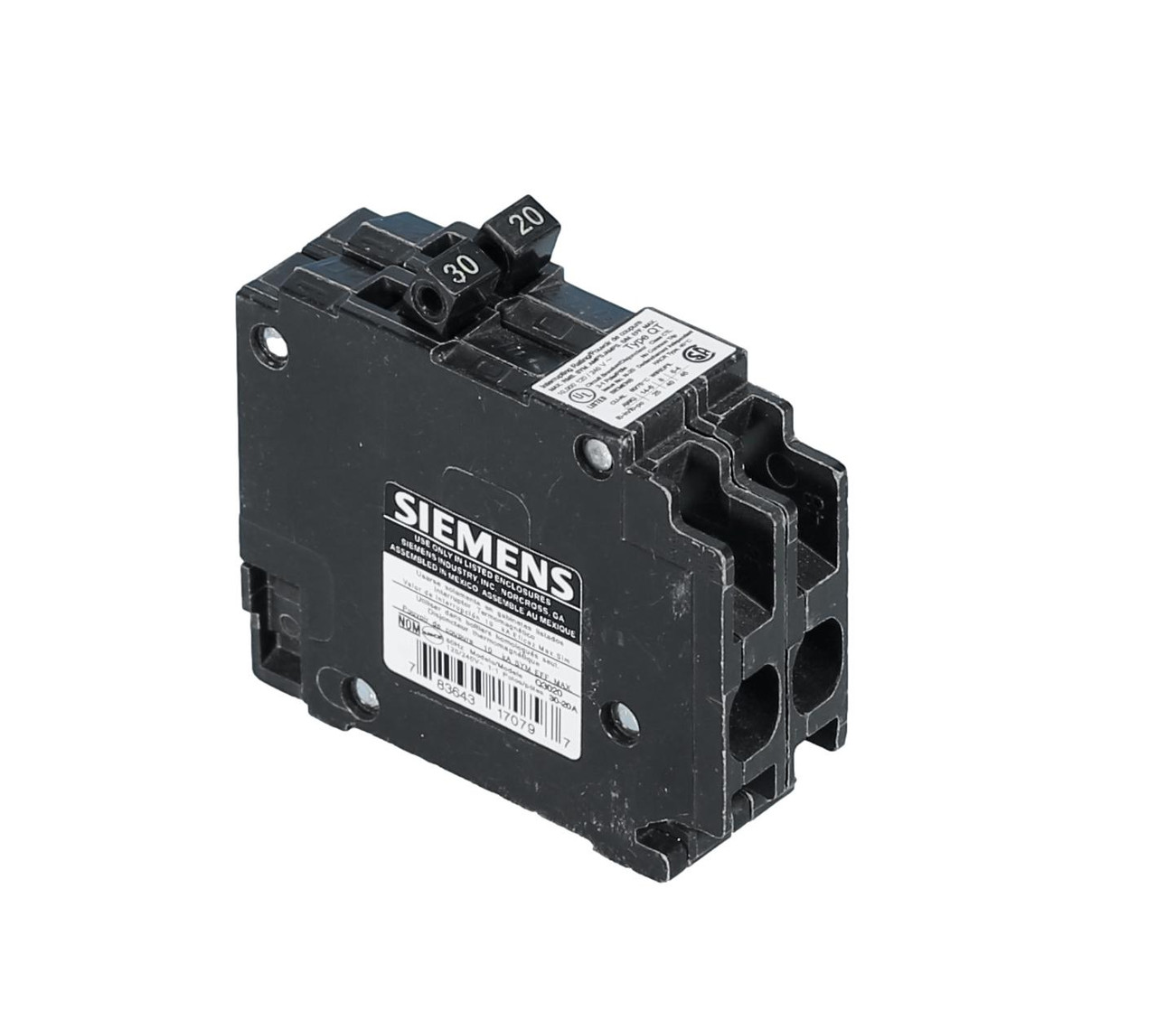 トミヤ　20個 Q3020 Siemens Twin 30-20A Tandem Circuit Breaker - Breaker Outlet