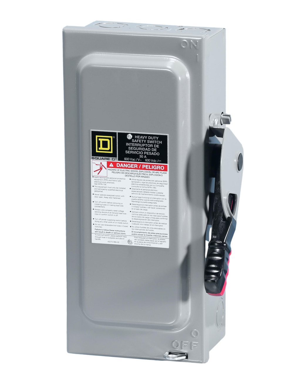 Top Dog of Safety Switches, Square D H361N, Non-Fused, 30 Amp