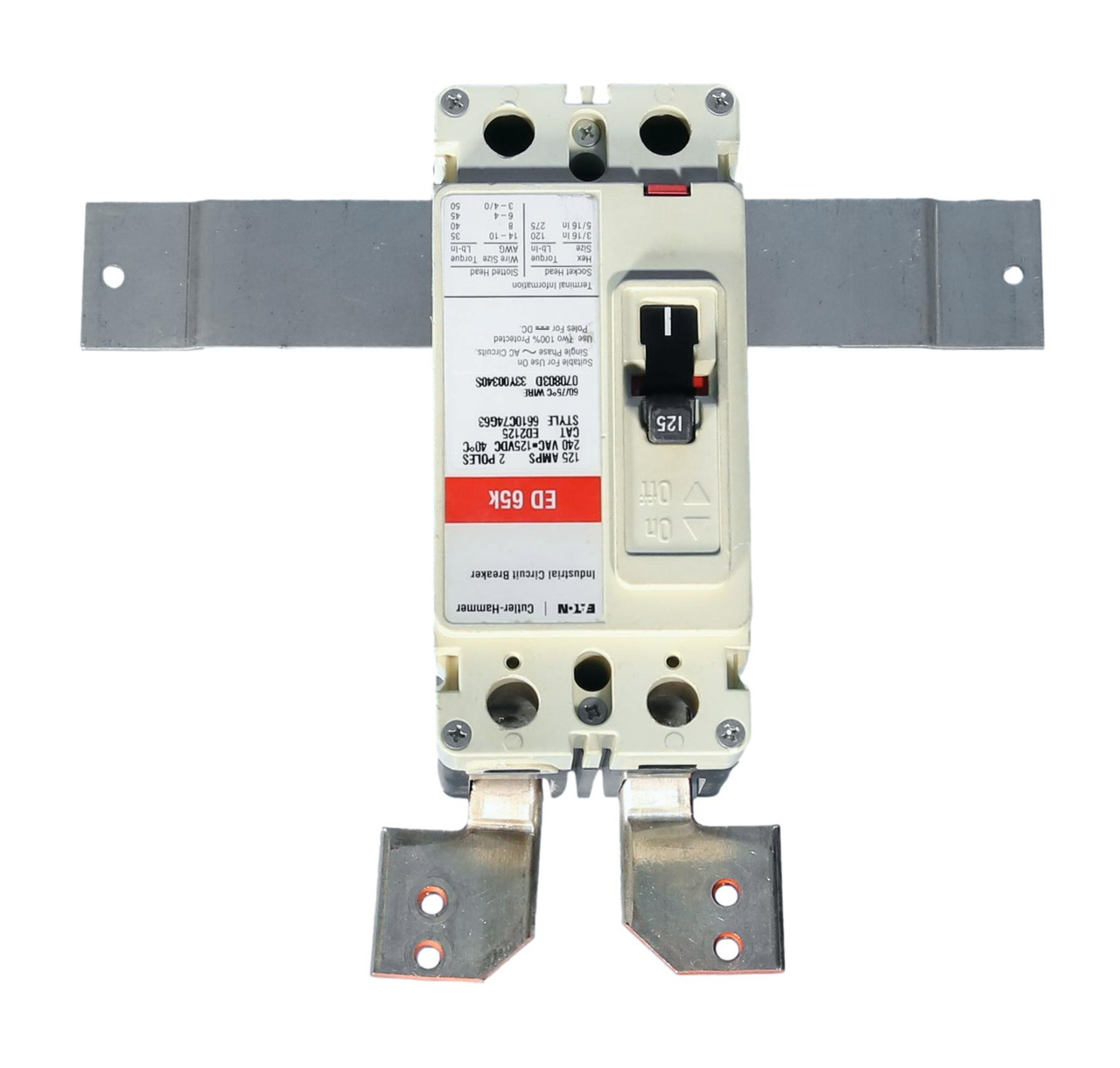BKFD225-2
(2 Pole/Single Phase Main Breaker Shown for Example
Not Included with this Purchase)
