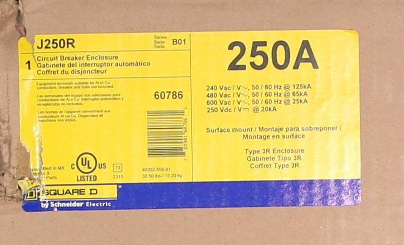 J250R Outdoor Wather Proof Square D Circuit Breaker Enclosure