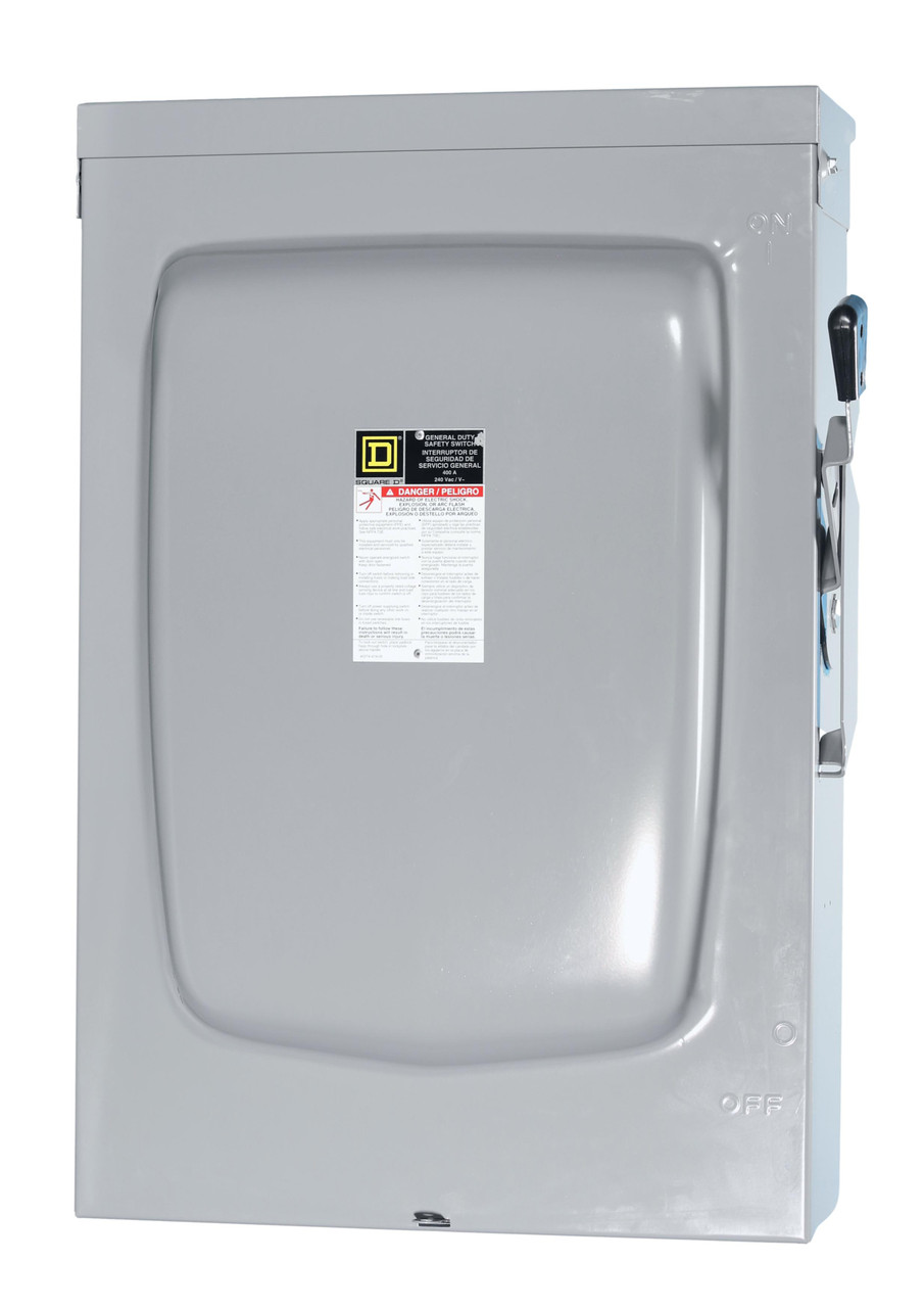 D325NR Outdoor 400A 240VAC Square D Fusible Safety Switch
