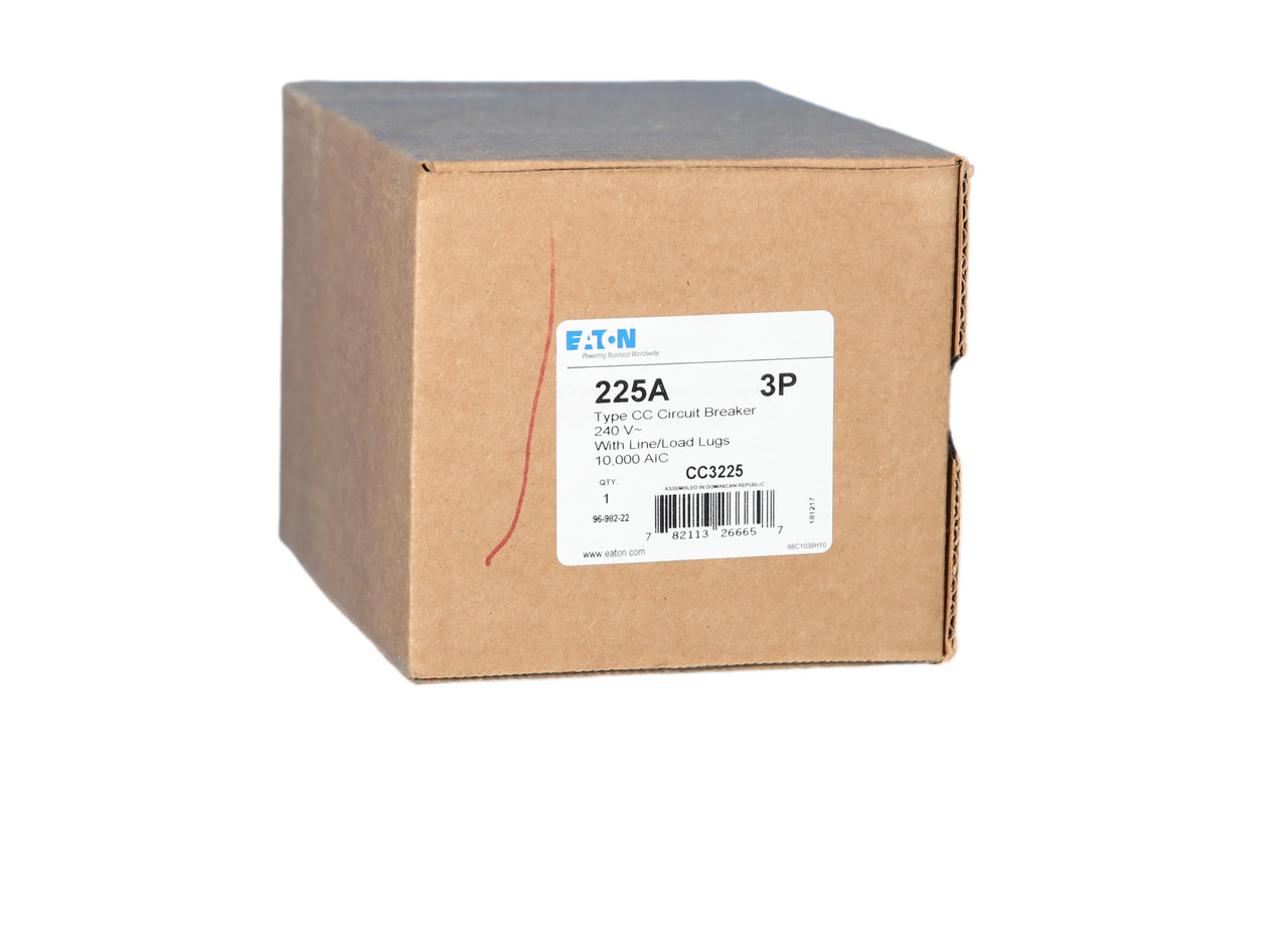 Cutler-Hammer Original MCCB 3 Pole, 225A, CC32225 Breaker