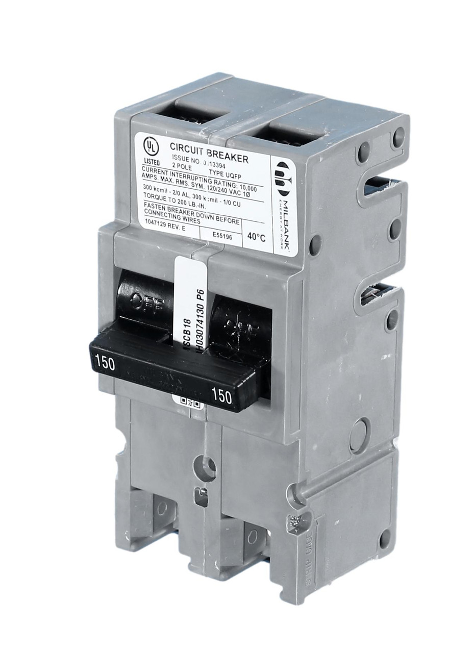 UQFP150-2
Main Breaker, 2 Pole, 150 Amp UQFP150-2
Main Breaker, 2 Pole, 150 Amp