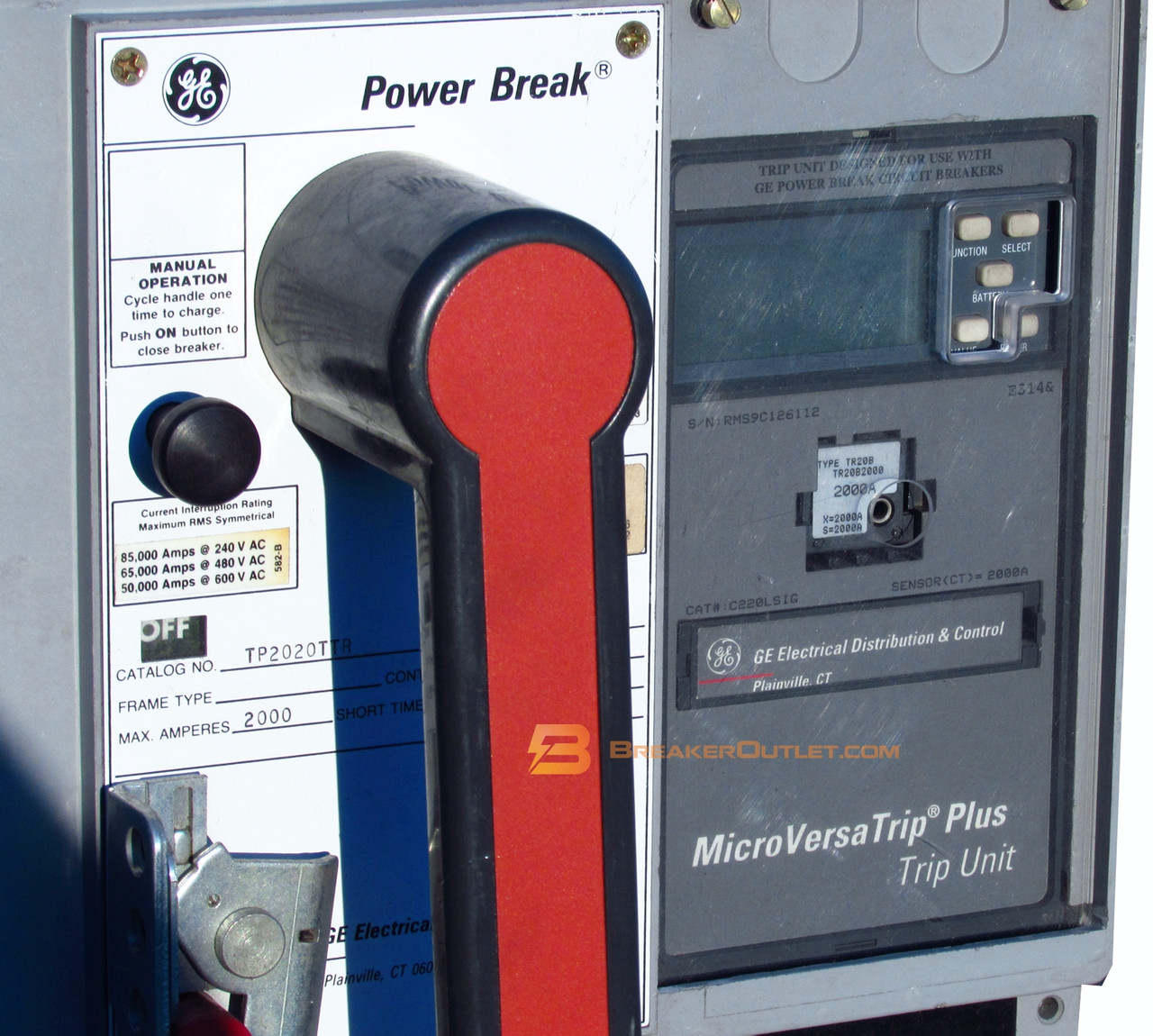 TP2020TTR General Electric 2000A Power Break with LSIG Micro Versa