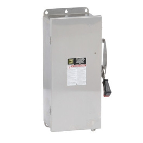 H321DS New 30 Amp Safety Switch
3R, 4X, Fusible, 240V H321DS New 30 Amp Safety Switch
3R, 4X, Fusible, 240V