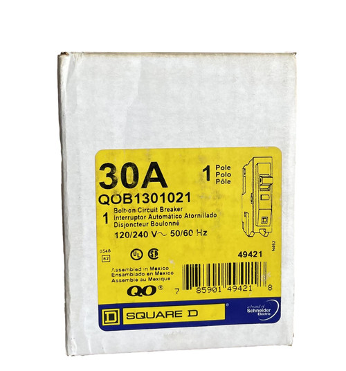 QOB3301021 Square D 3 Pole 30 Amp Circuit Breaker with Shunt Trip