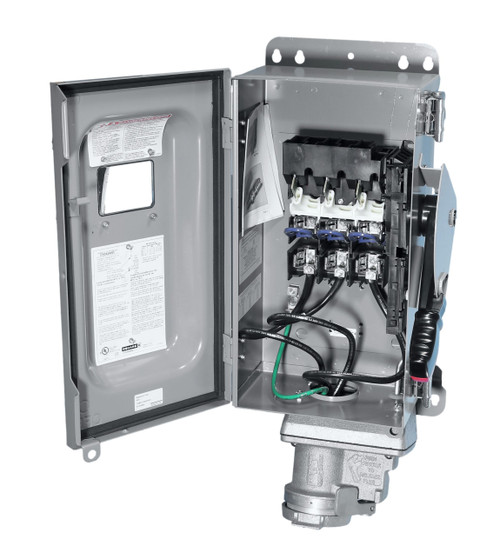 60A, 3 Phase, Fusible,  Safety View Window, w/Cooper Receptacle
CH362AWC 60A, 3 Phase, Fusible,  Safety View Window, w/Cooper Receptacle
CH362AWC