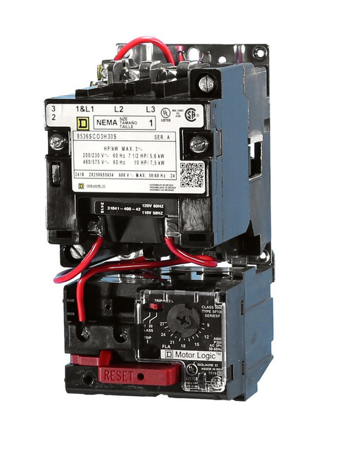 8536SCO3H20
NEMA Size-1
Overloads: Solid-State Overload Relay