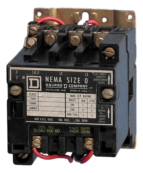Nippon Electric cz-501-D 2本セット 8502SBO2V06 Square D 18A NEMA Contactor 480V Coil - Breaker Outlet