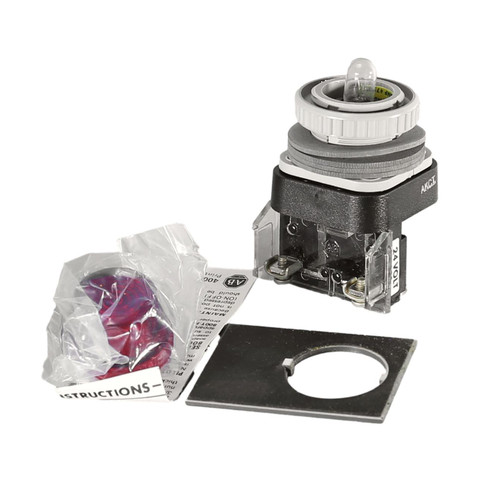 800H-QR24R Illuminated Red Cap Pilot Light