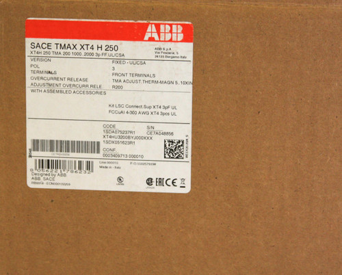 XT4LU3200BYJ000XXX
200 Ampere