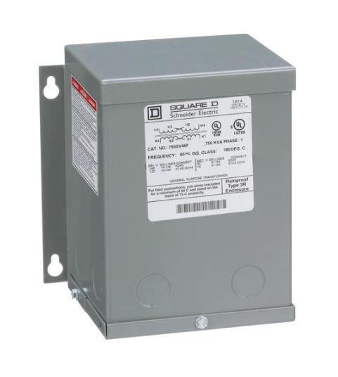 750SV46F Single Phase 0.75 kVA Power Transformer
120-240V to 16-32V