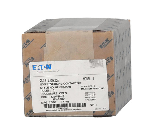 A201K2CA 120V Coil
Brand New Eaton A201K2CA 120V Coil
Brand New Eaton