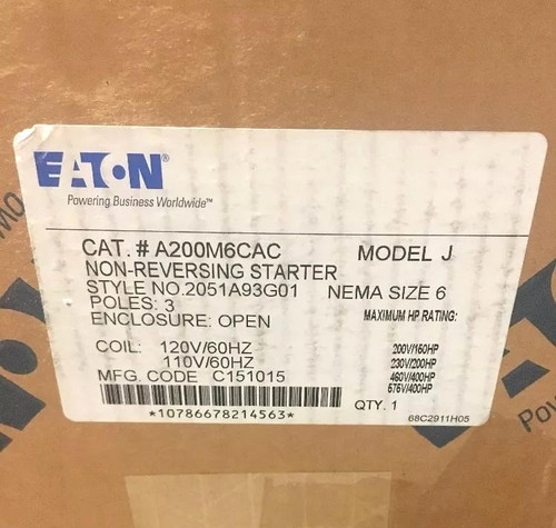 A200M6CAC
New Eaton Box