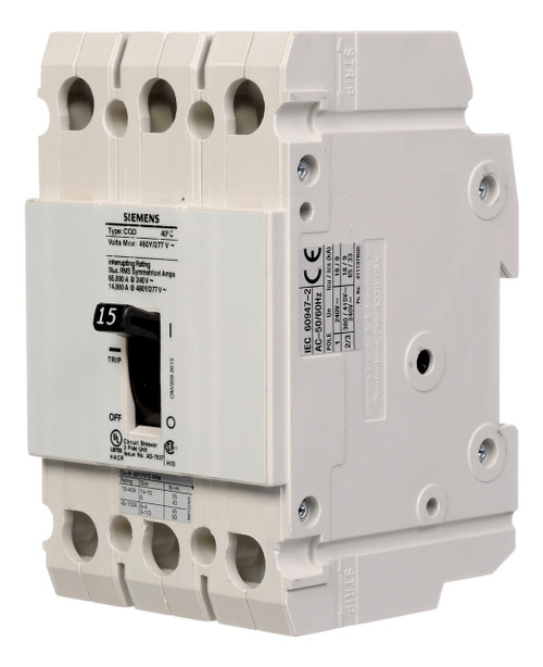 CQD360
60 Amp, 3 Pole Breaker CQD360
60 Amp, 3 Pole Breaker