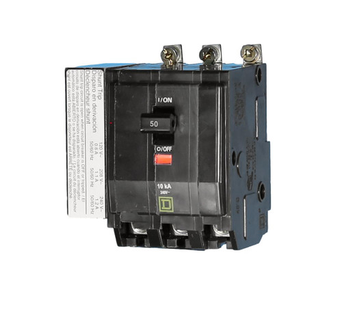 QOB3801021 Square D 3 Pole 80 Amp Circuit Breaker with Shunt Trip