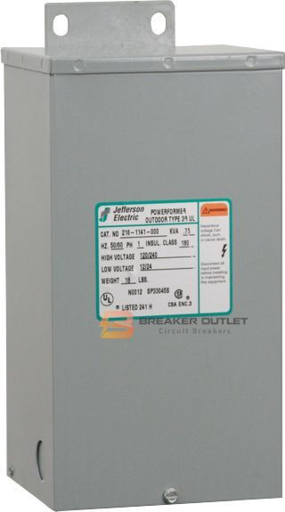 216-1141-000 Dry Transformer .75 KVA Single Phase Jefferson