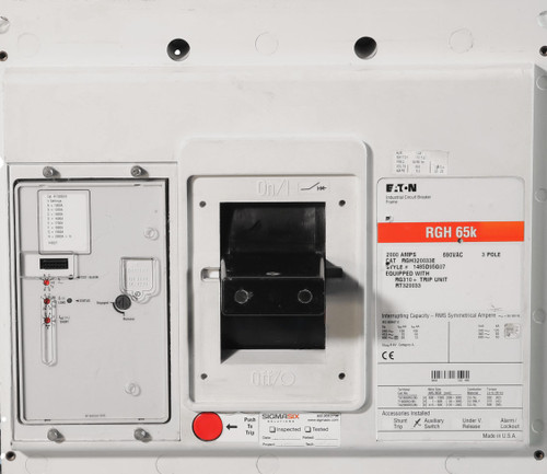 RGH320033E Eaton 2000 Amp Electronic LSI Circuit Breaker Refurbished