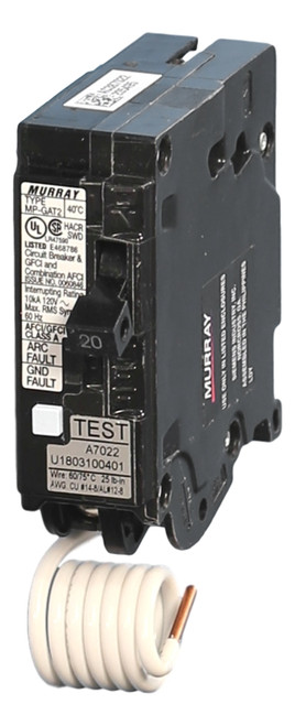 MP120GF
20 Amp 1 Pole GFI Breaker MP120GF
20 Amp 1 Pole GFI Breaker