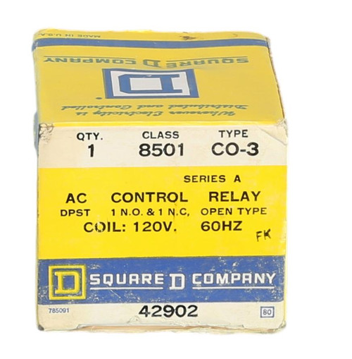Square D 8501-XO40 Type X Relay | Breaker Outlet