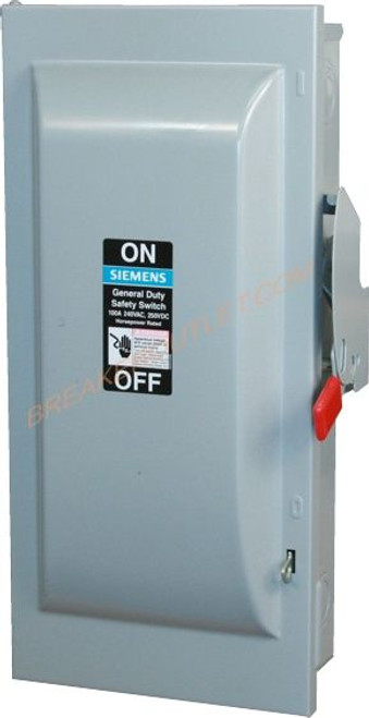 D223N 2 Pole 100A Square D Fusible Safety Switch 240V - Breaker Outlet