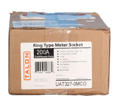 UAT327-0MCO Single Meter 5 Jaw
Brand New