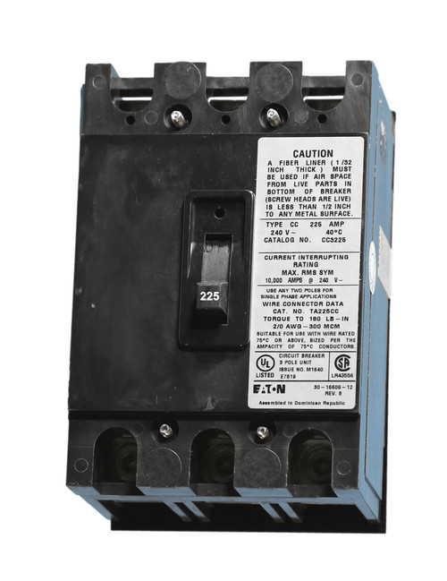 CC3225 -Brand New
225 Amp. 240VAC CC3225 -Brand New
225 Amp. 240VAC