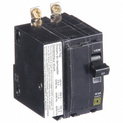 Bolt-On QOB230-1021 Shunt Trip Circuit Breaker, 2 Pole 30A w