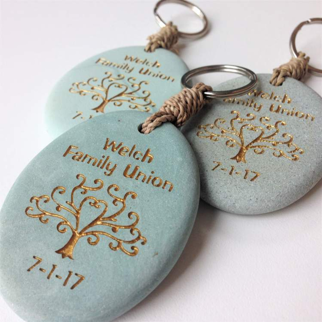 Rock Key Chains, Bulk Discounts - Engraved Stones Direct