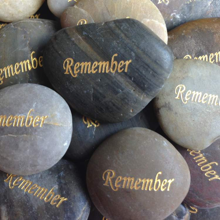 Engraved River Rocks on Smooth Natural Unpolished Stone