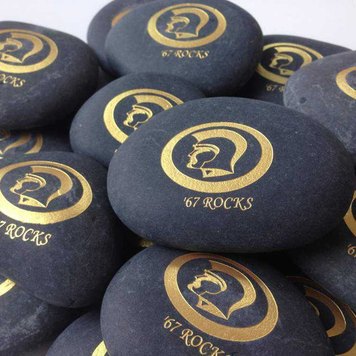 Black Unpolished River Stones, 2.5"-3.5"