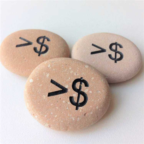 Mini Pocket Stones in Terracotta Pink, 1"-1.25"